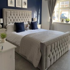 Hilton Wing Bed Frame Available in Double King Super King With Gas Lift Option