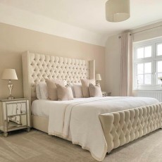 Wingback Bed Frame Available in Double King Super King With Gas Lift Option