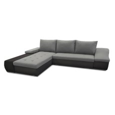 Toronto Corner Black/Grey Left and Right Arm Sofa Bed With Storage